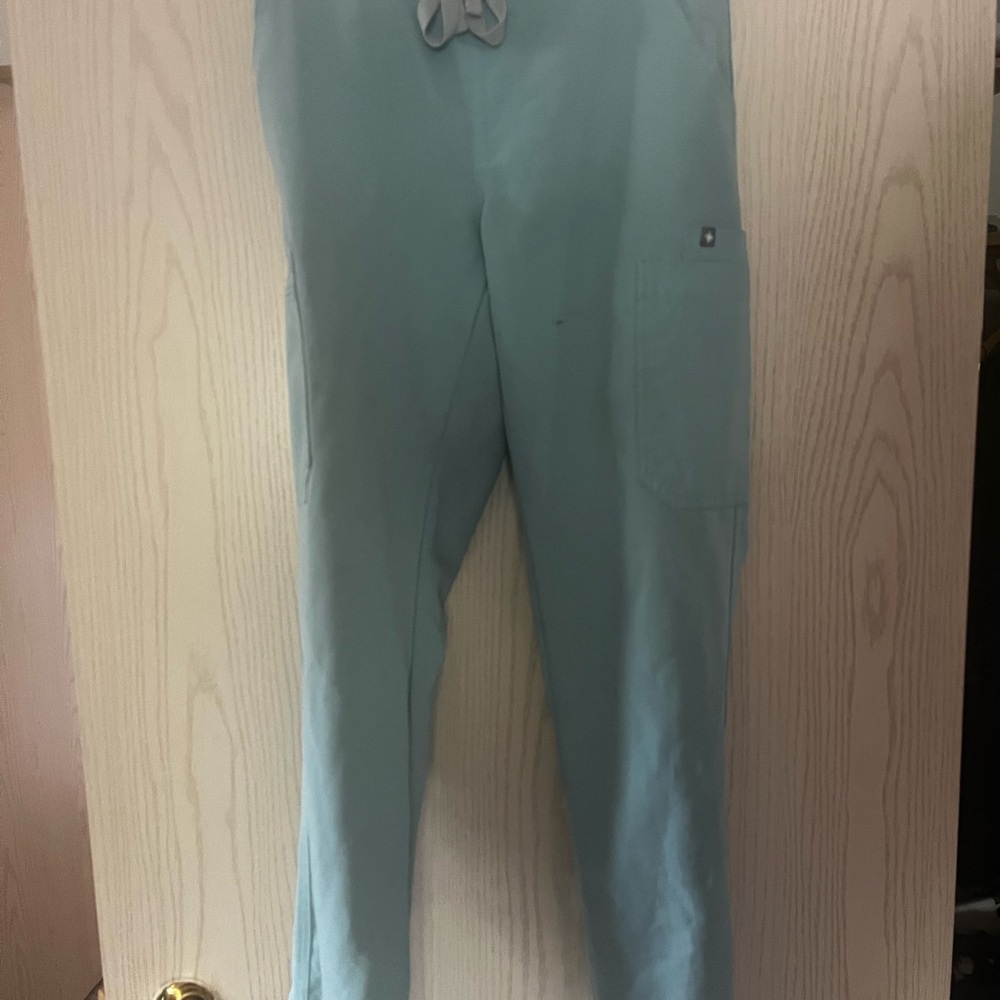 Figs Blue Straight Leg Pants Comfortable Fit